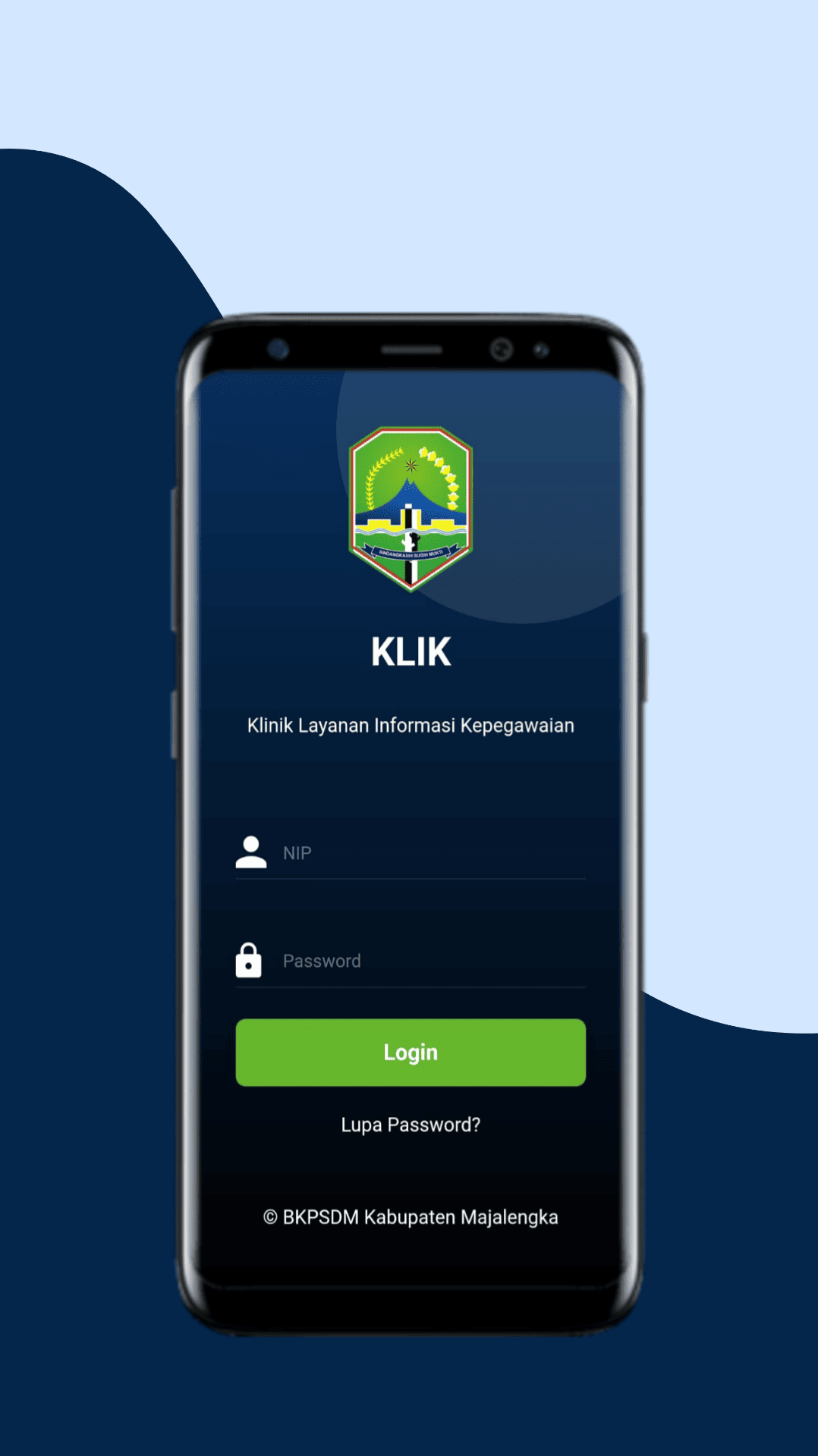 Contoh implementasi aplikasi KLIK ASN BKPSDM Kabupaten Majalengka