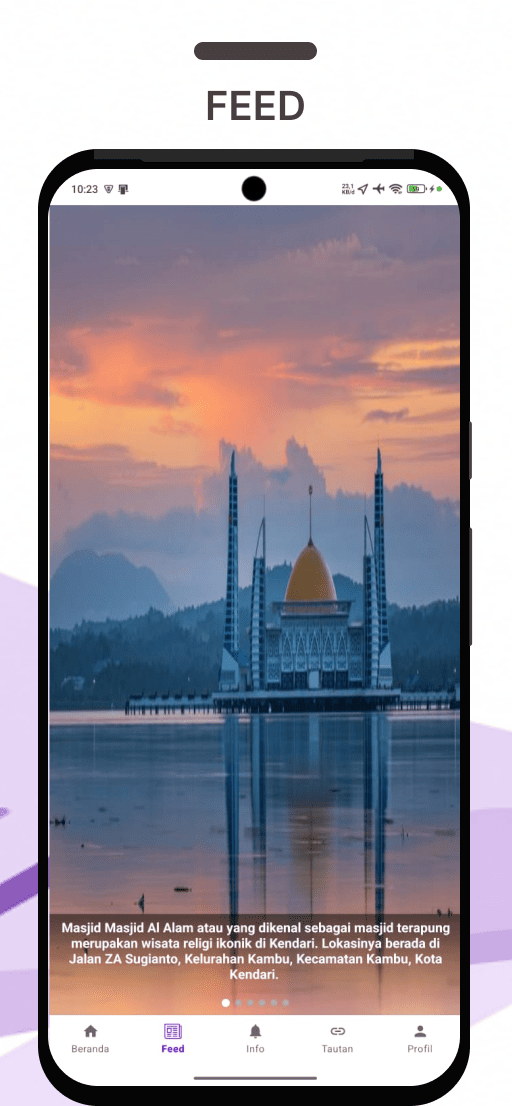 Umpan informasi dan agenda kegiatan pegawai di aplikasi absensi
